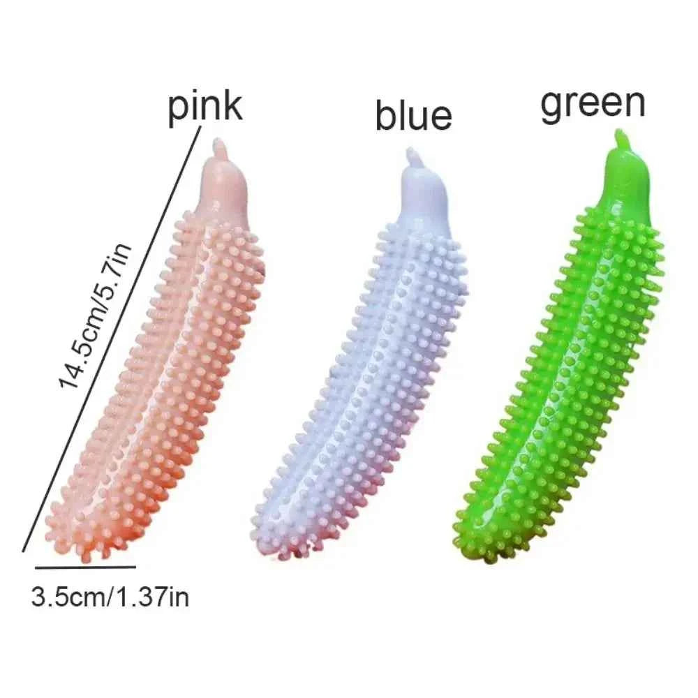 Bite Resistant Cucumber Shape Dog Chew Toy TPE Pet Molar Stick Teeth Grinding Cleaning Accessory