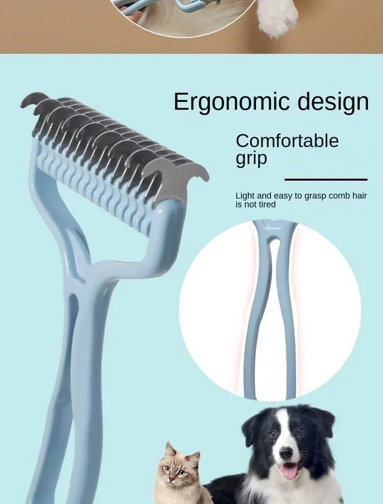 Cat Brush Pet Knot Comb 2 in 1 Dogs Cat Fur Knot Cutter Pets Hair Removal Comb Dog Grooming Shedding Tools Pet Cleaning Supplies