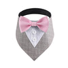Sucado Wedding Tuxedo Suit Dog Bandana, Adjustable Pet Bib Triangle Bandana Scarf, Suitable for Wedding Engagement Birthday Part