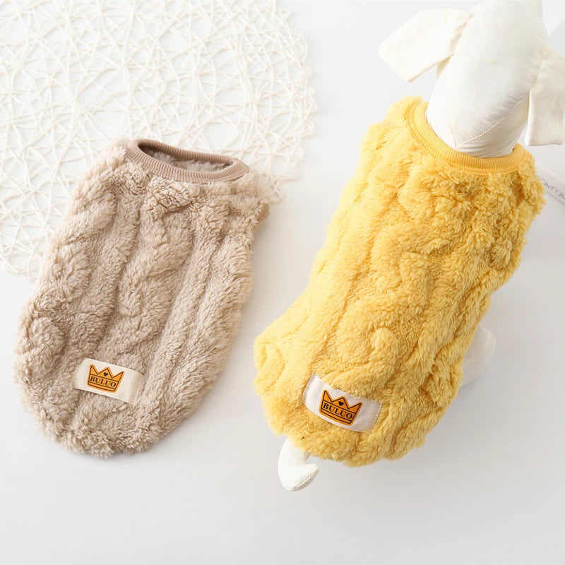 Sweater for Cat Warm Puppy Hoodie Cute Dog Sweaters for Small Dogs Chihuahua Knit Sleeves Puppy Winter Fleece Harness Clothes - Play Paws Toys