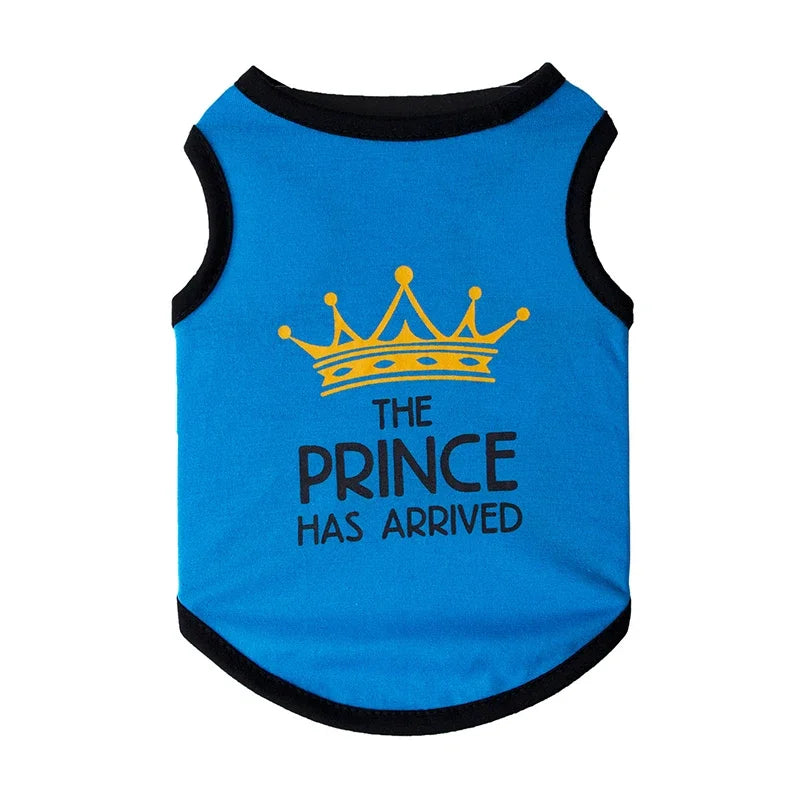 Summer Cotton Sphynx Cat T Shirt Vest for Small Cats Gotas Princess Print Pet Dog Clothes Garfield Kedi Shirts Mascotas Clothing