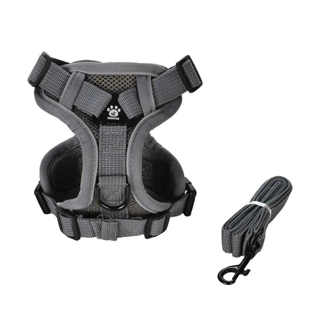 Cats Harness Leash For Small Dogs Cat Outdoor Reflective Adjustable Puppy Kitten Traction Device Tactical Training Pet Supplies
