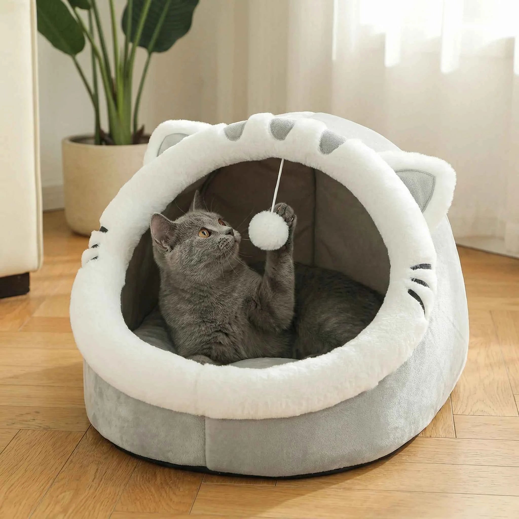 Four Season Universal Cat Bed Cat House Soft And Comfortable Pet Bed Puppy Sleeping Bag Pet Supplies Tent Habitats Basket House