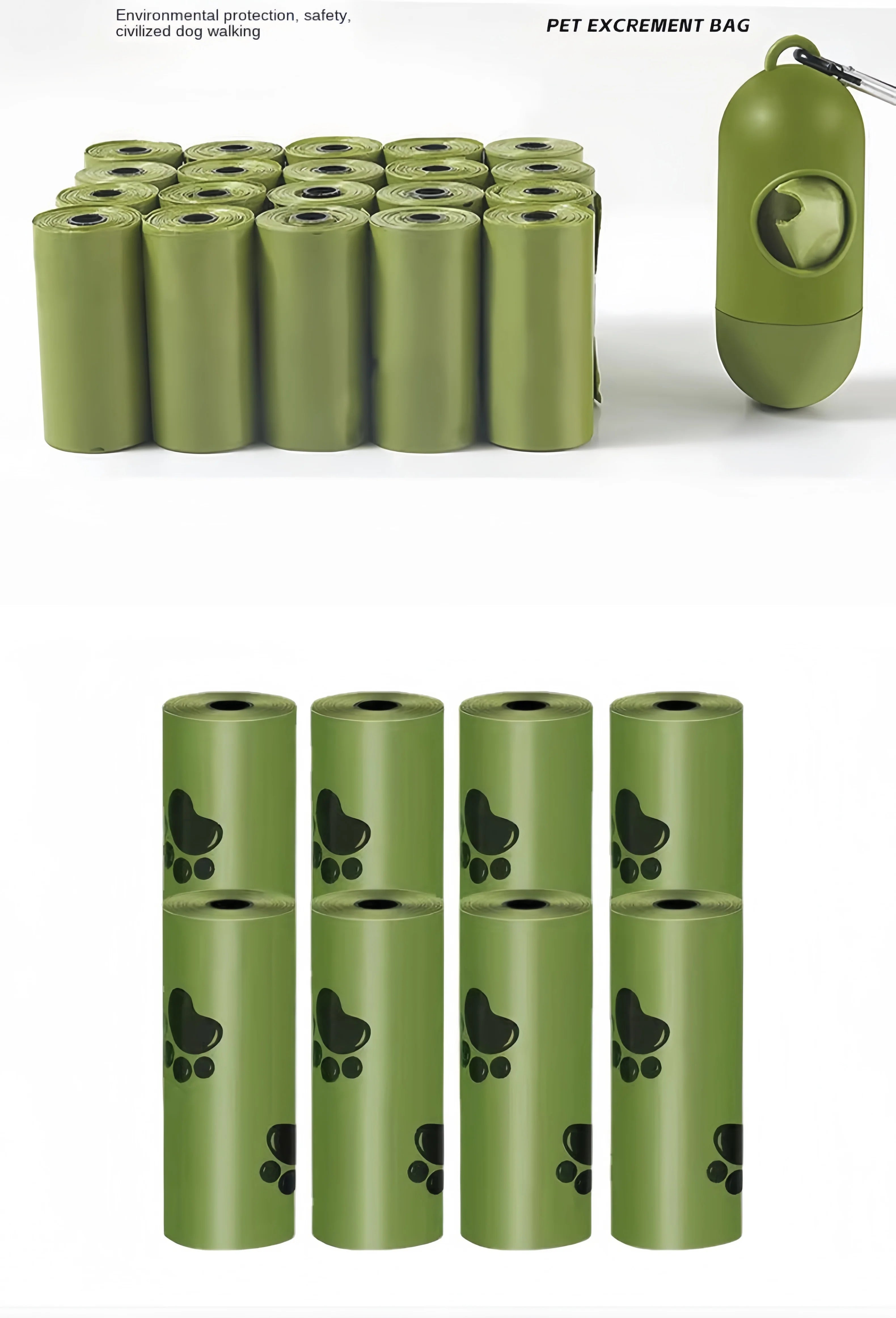 Dog Poop Bag Biodegradable Pet Dog Poop Bag Zero Waste Dog Pooper Bags Paw Doggy Litter Poop Bag Dog Poop Bag Dispenser
