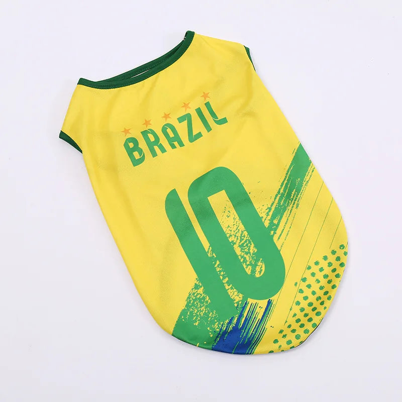 Sport Team Dog Vest Mesh Fabric Thin Style Cool Breathig Dog Vests Teddy Pug Golden Retriever Shiba Clothing Cat Dog Pet Clothes