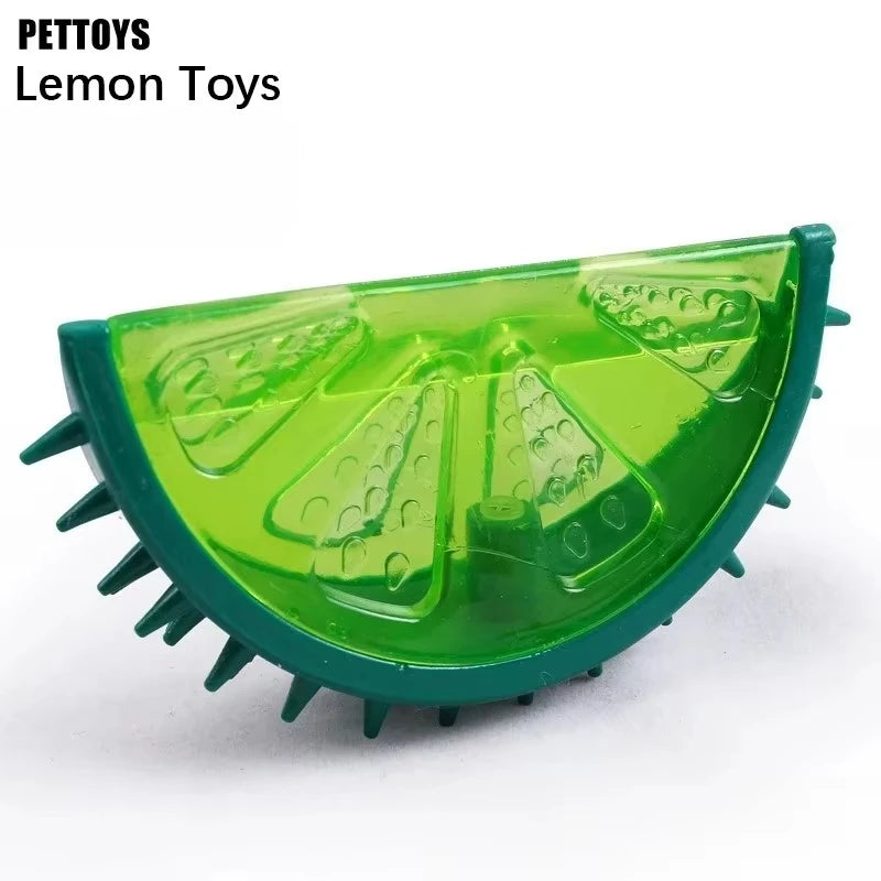 Pet Cooling Chew Toy Reusable Dog Cat Toy Teething Summer Cooling Pineapple Ice Frozen Fruit Shape Toys for Small Medium Dogs