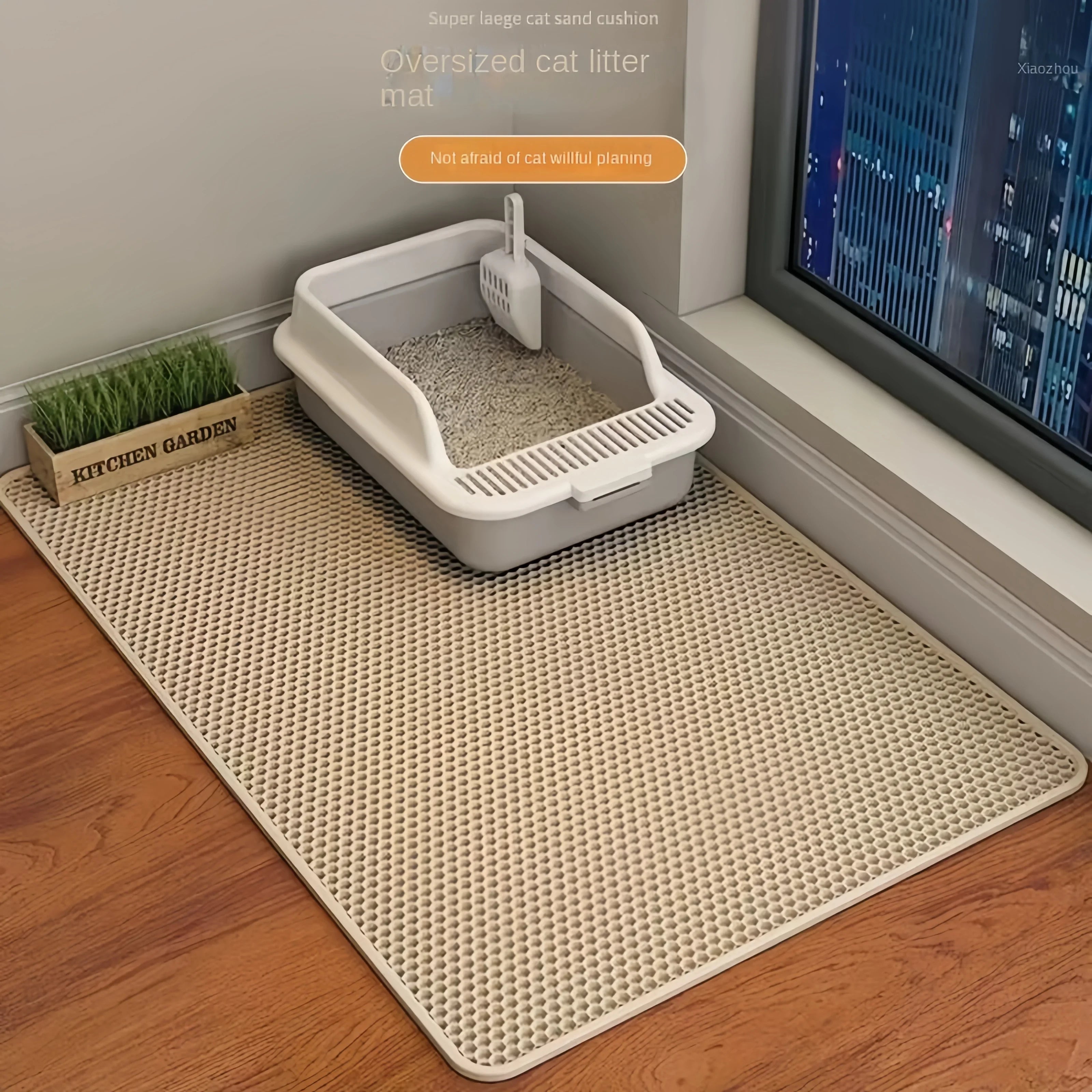 Cat Litter Mat Waterproof Double Layer Pet Litter Box Mat Pet Toilet Cat Mat Nonslip Sand Cat Washable Mat Pet Clean - Play Paws Toys