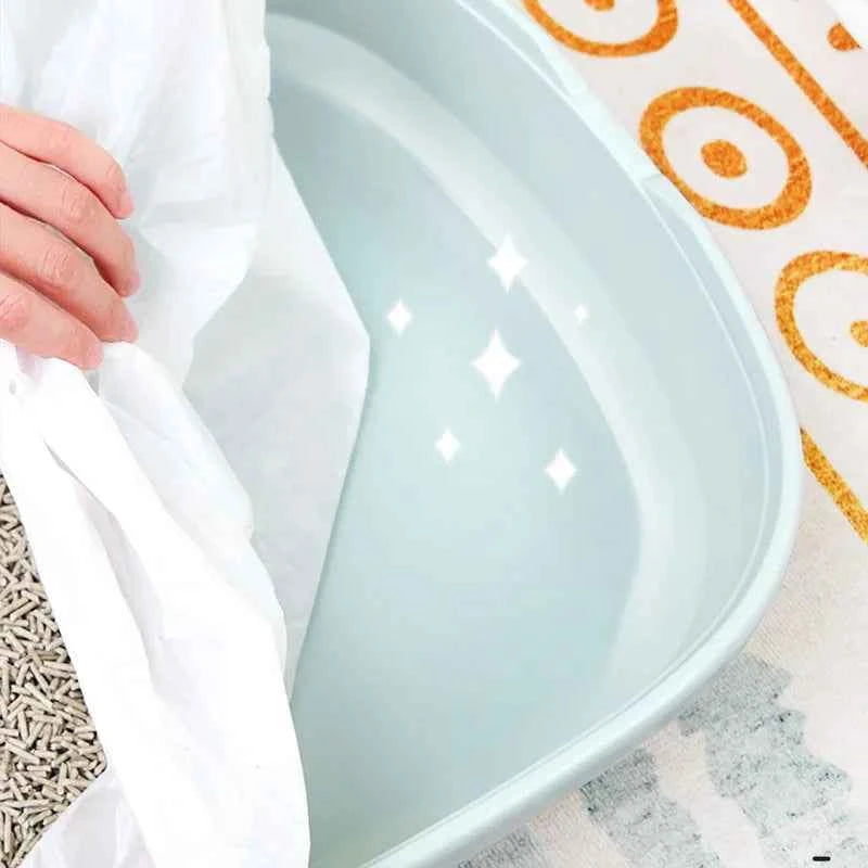 1/3/5 Rolls Of Cat Litter Box Lined With Ultra Durable Drawstring Cat Litter Box Bag Pet Supplies Cat Cleaning Supplies