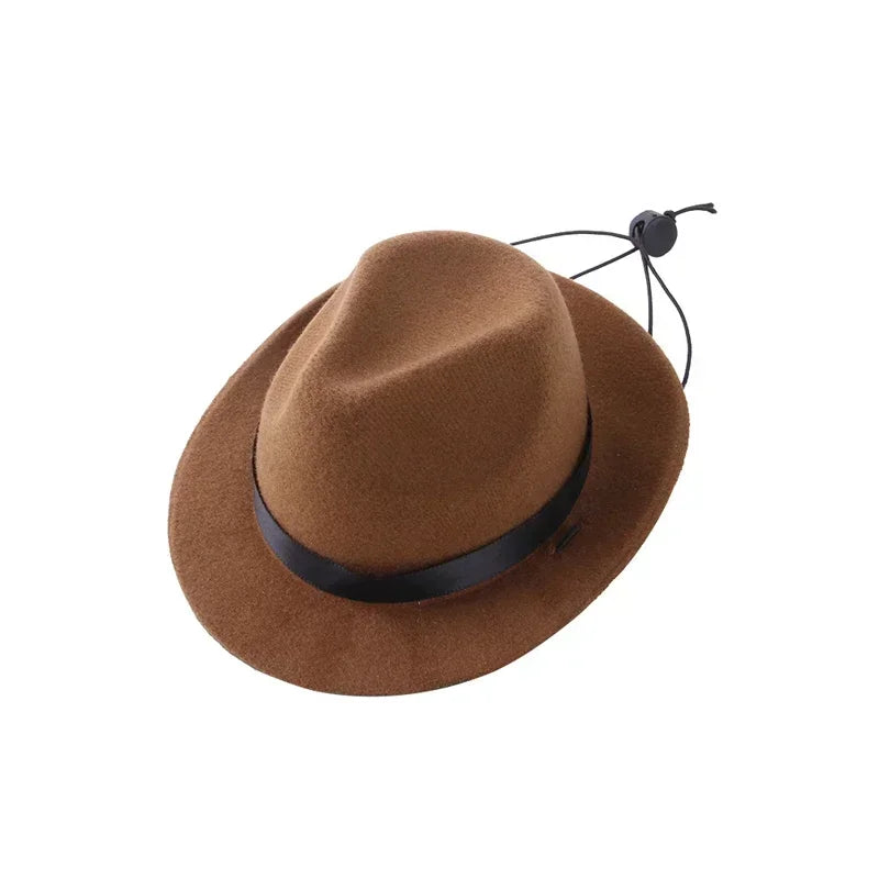 Pet Hat Dog Cat Western Cowboy Hat Halloween Pet Outdoor Caps  Funny Retro Photo Prop Dog Accessories Doll Decor Pet Products - Play Paws Toys