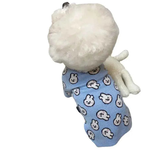 Blue Rabbit Dog Clothes Pet knitted Sweater Autumn and Winter Clothes Teddy Cat Bottoming Shirt Puppy Warm Pullover XS-XL