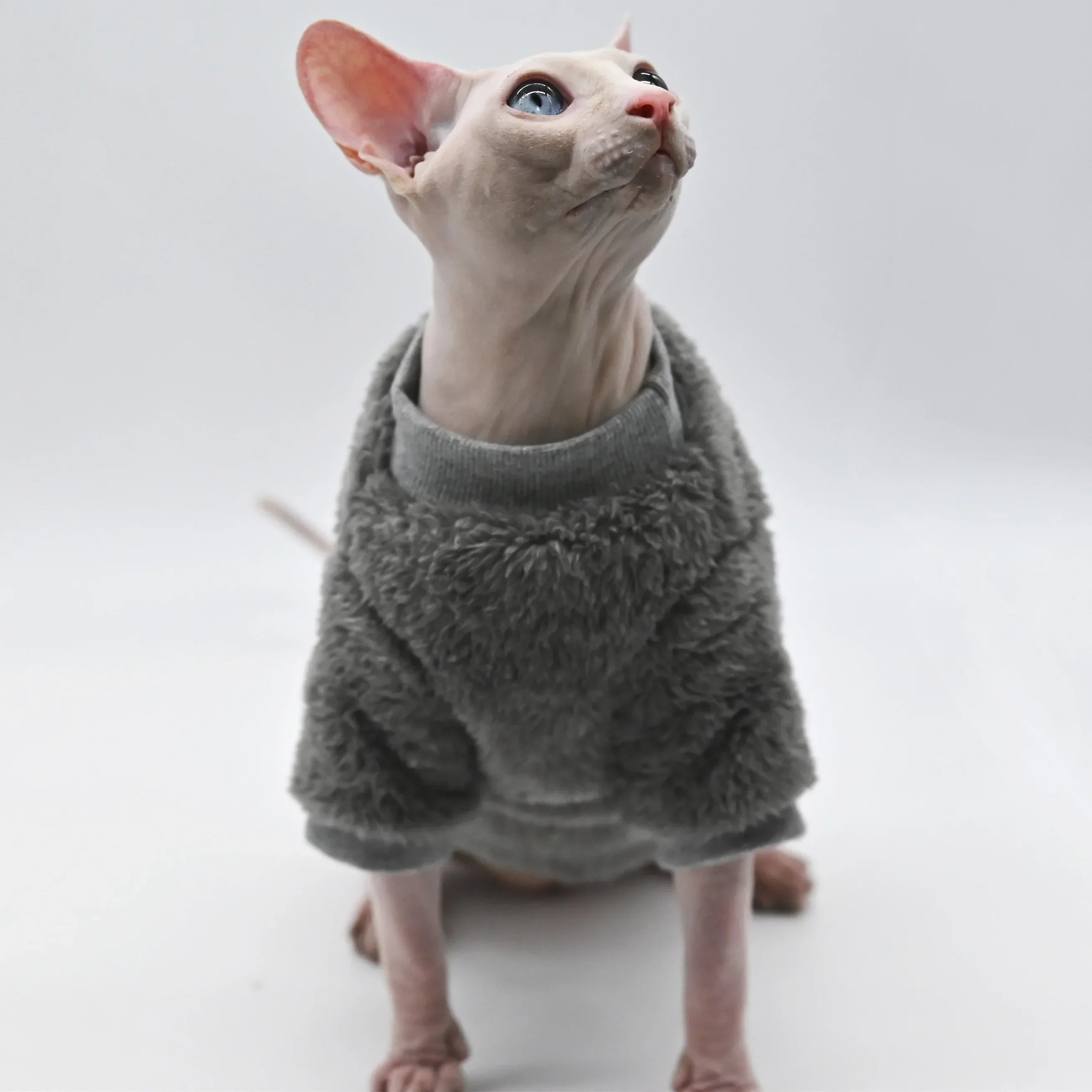 DUOMASUMI Soft Double-sided FluffY Winter Jacket Warmth Coat for cat Thickening Sphinx Sphynx Cat Clothes  Hairless Cat Outfits - Play Paws Toys