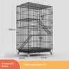 Indoor Cat Villa Cage with Foldable Design Large Multi-Story Cat House Encrypted Pet Cage Furniture for Home - Play Paws Toys
