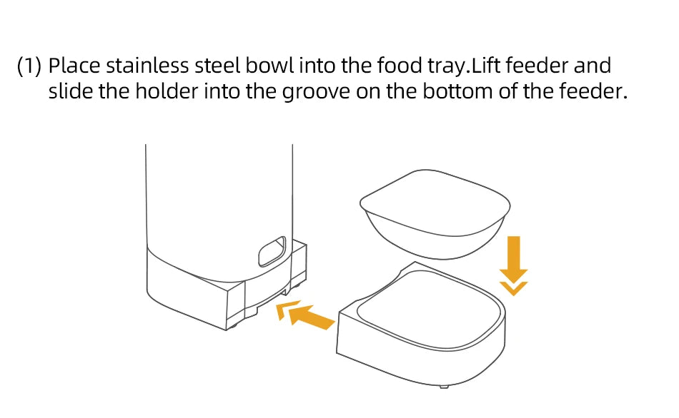 ROJECO Only Stainless Steel Single & Double Bowl Accessories For 4L Automatic Pet Feeder Cat Food Dispenser Without Pet Feeder