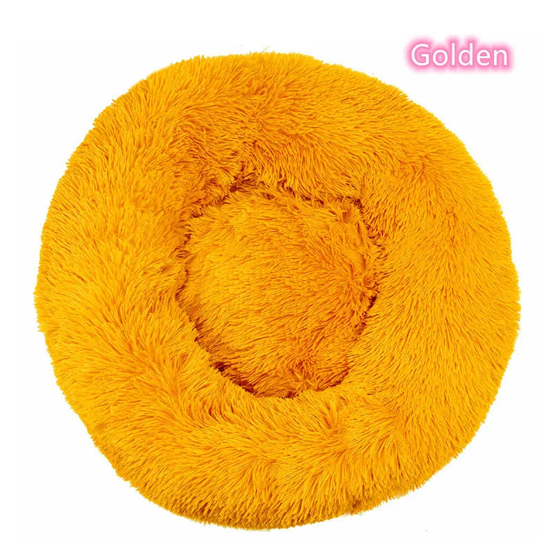 Super Soft Pet Cat Bed Plush Full Size Washable Calm Bed Donut Bed Comfortable Sleeping Artifact Suitable For Winter - Play Paws Toys