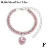 Luxury Rhinestone Dog Cat Collar Crystal Bling Pet Necklace Adjustable Heart Pendant Jewelry for Puppy Kitten Accessories