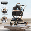 Detachable Pet Stroller Ultra-light Portable Outdoor Cat and Dog Stroller Aluminum Alloy Frame Four-wheel Shock Absorber - Play Paws Toys