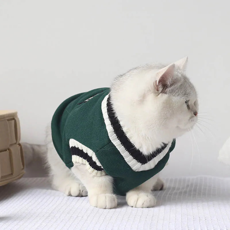 Cat Dog Sweater Pullover Winter Pet Clothes for Small Dogs Cat Vest Puppy Jacket Pet Cat Clothing Kitty Costume Ubranka Dla Psa - Play Paws Toys