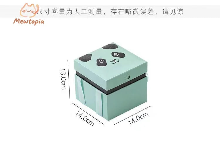 Panda Ceramic Cat and Dog Urn Pet Funeral Cremation Ashes Canister Memorial Box High Quality Small Animal Coffin