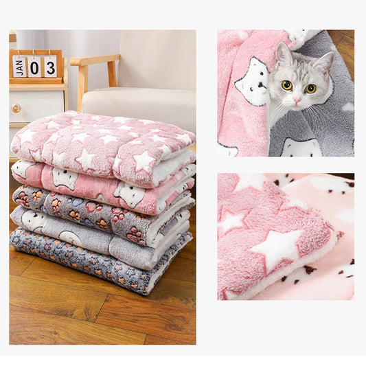Thickened Comfortable Warm Small Cat Sleeping Cushion Skin-friendly Cute Winter Medium Dog Sofa Mat for Puppy Bed Accessories - Play Paws Toys
