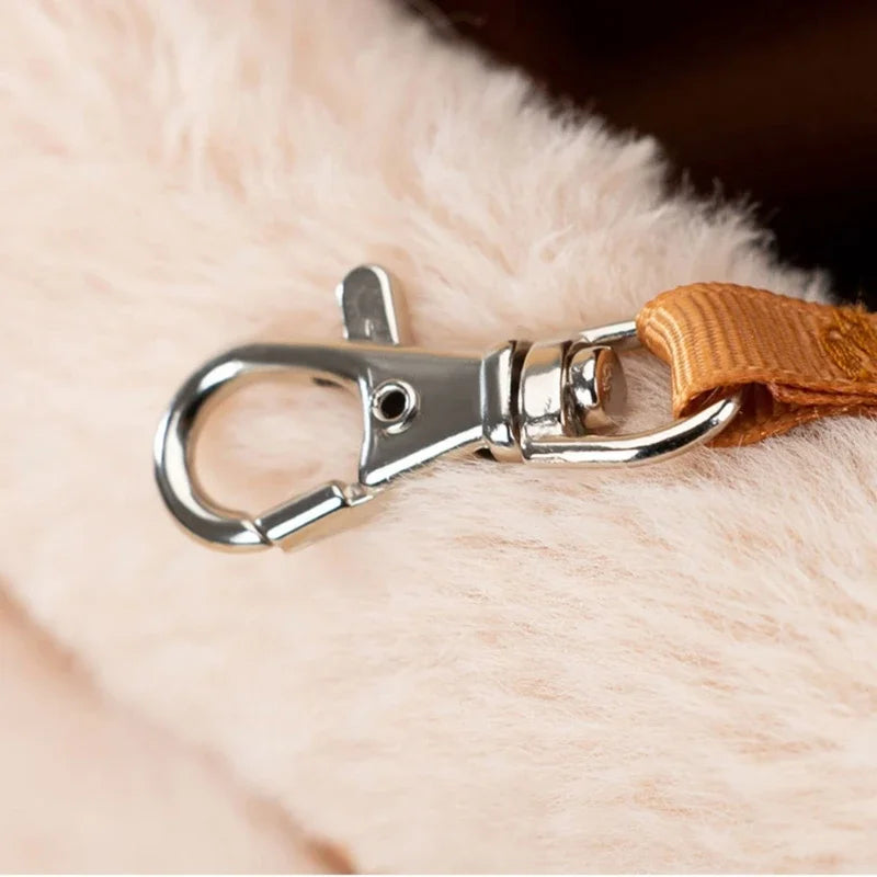 Furry Warm Cat Carrier Portable Pet Travel Bag Luxury Outdoor Handbag Car Seat Winter Cozy Nest For Puppy Kitten Transport - Play Paws Toys