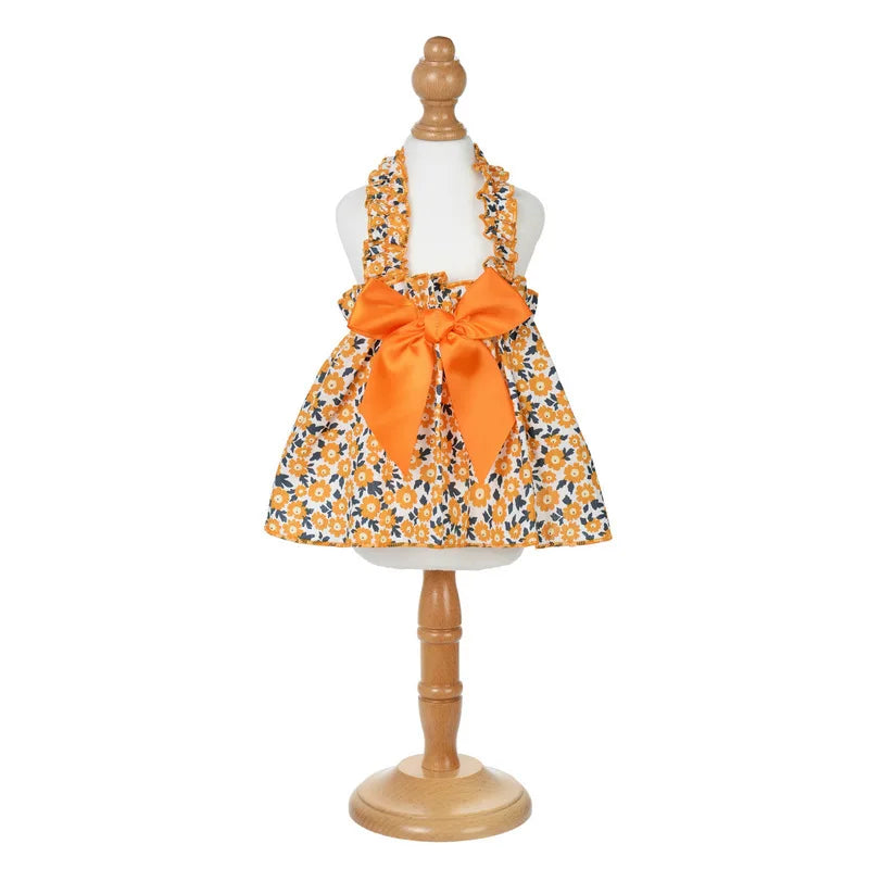 1 Pc Pet Dress Dog&Cat Summer Dress  Yomantic Floral Pattern Suitable For Birthday Wedding Party Outfits