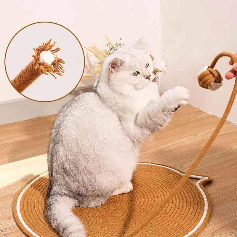 Round Cat Scratch Pad Cotton Rope Pet Sleeping Cat Scratch Board Sofa Furniture Paw Protector