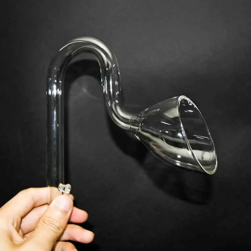 High Borosilicate Glass Lily Pipe Inflow Outflow - Fish Tank Water Surface Skimmer Filter for Crystal Clear Planted Aquariums