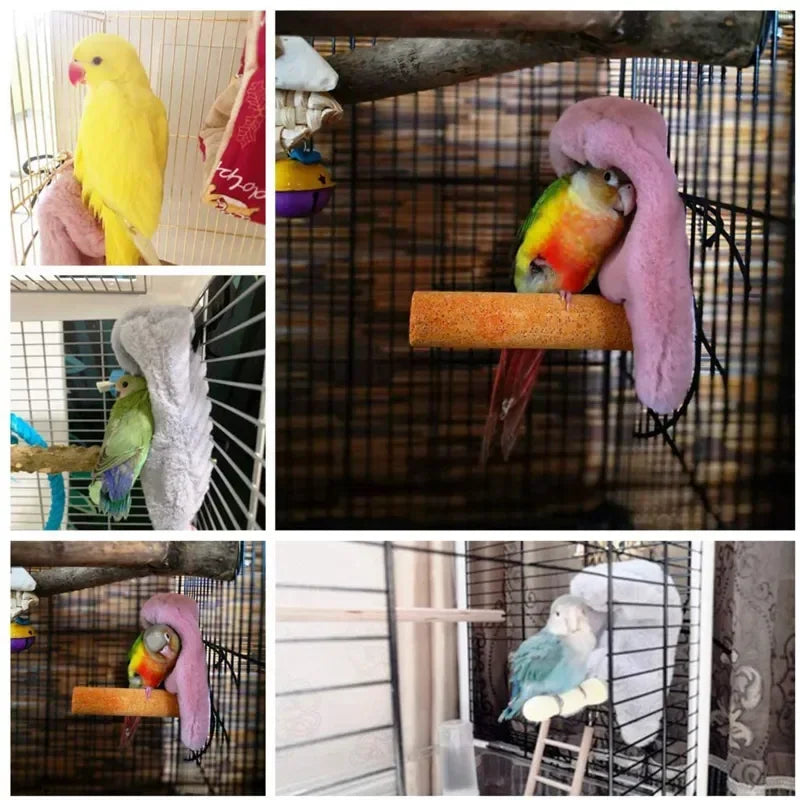 Warm Bird Hammock Shawl Nest Corner Parrot Blanket Windproof Pet Small Animal Hamster Hanging Tent Bird Cages Decoration