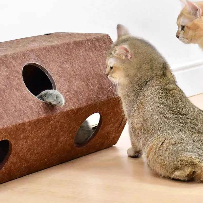 Foldable Pet Cat Tunnel Tube Toy Four Seasons Wall Corner Play Tunnel Indoor Interactive Game Toy for Cats Kitten Small Pets