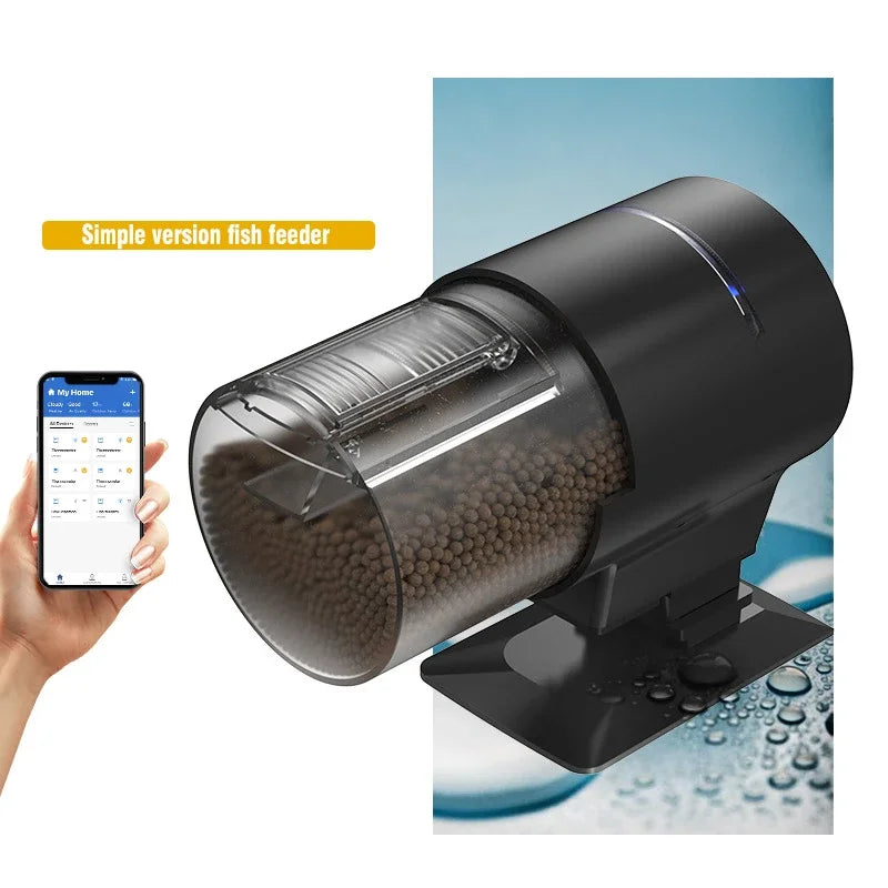 iLONDA New Wi-Fi Automatic Fish Feeder 2nd Generation  Feed Dispenser Long Range Remote Control with Timer Countdown Feeding