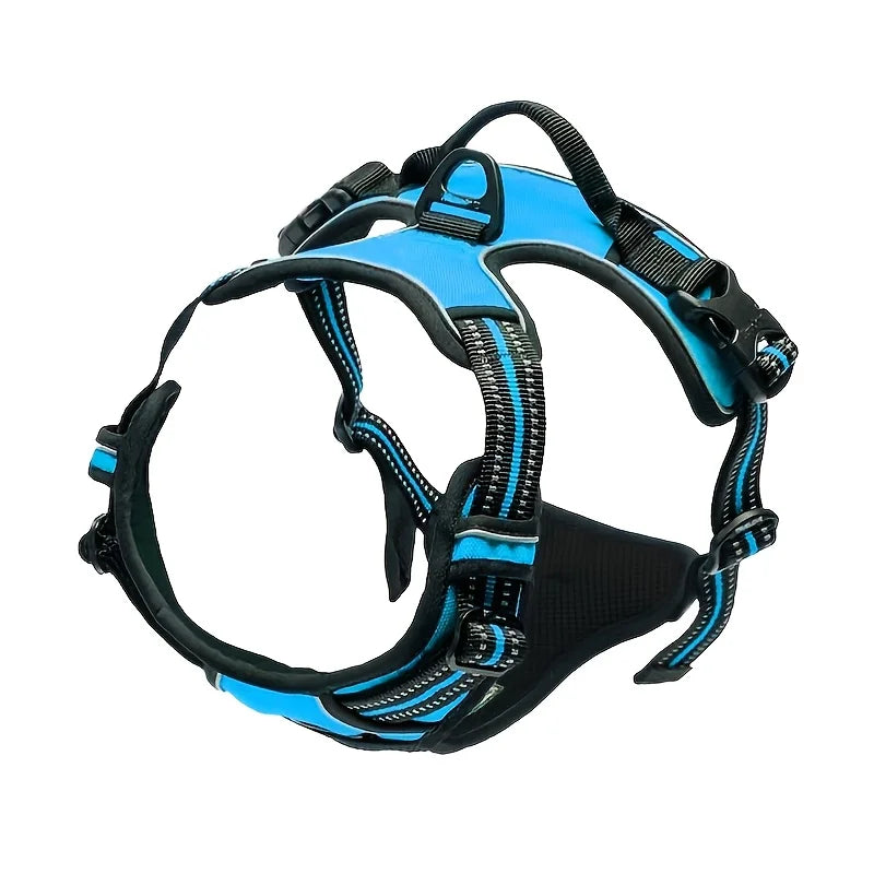 Adjustable Dog Harness Vest with Night Reflective Strip for Small Medium and Large Dogs for Outdoor Walking