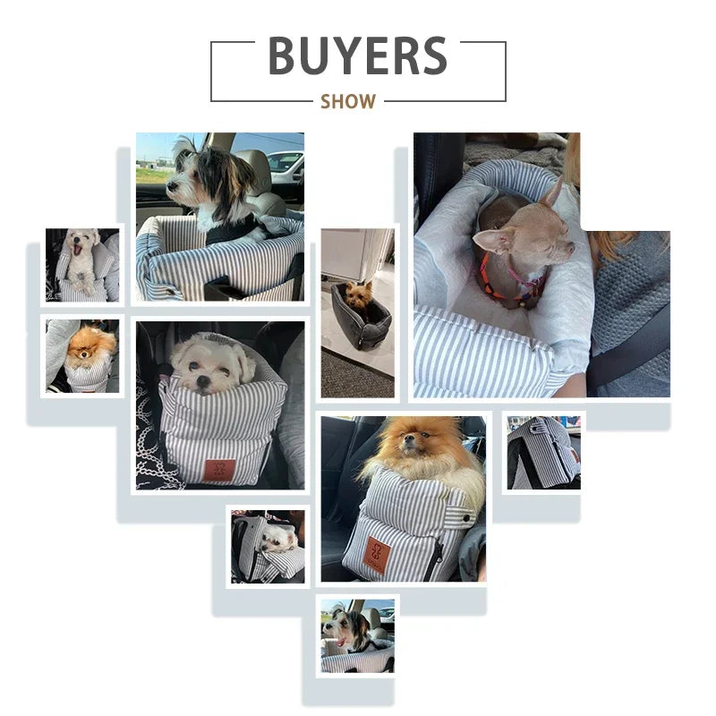 Puppy Dog Car Seat Travel Central Control Portable Pet Carrier for Small Dogs Chihuahua Teddy Cats Car Transport Dog Accessories