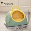 Cute Cat Beds for Indoor Cats Large Cat Cave Bed with Removable Washable Cushioned Pillow, Cozy Kitten Tent with Non-Slip Bottom - Play Paws Toys
