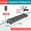 Aquarium Fish Tank Cooling Fan 220V 135°Rotation Automatic Temperature Control Heat Dissipation Cooling Fan 2/3/4/5/6 Head