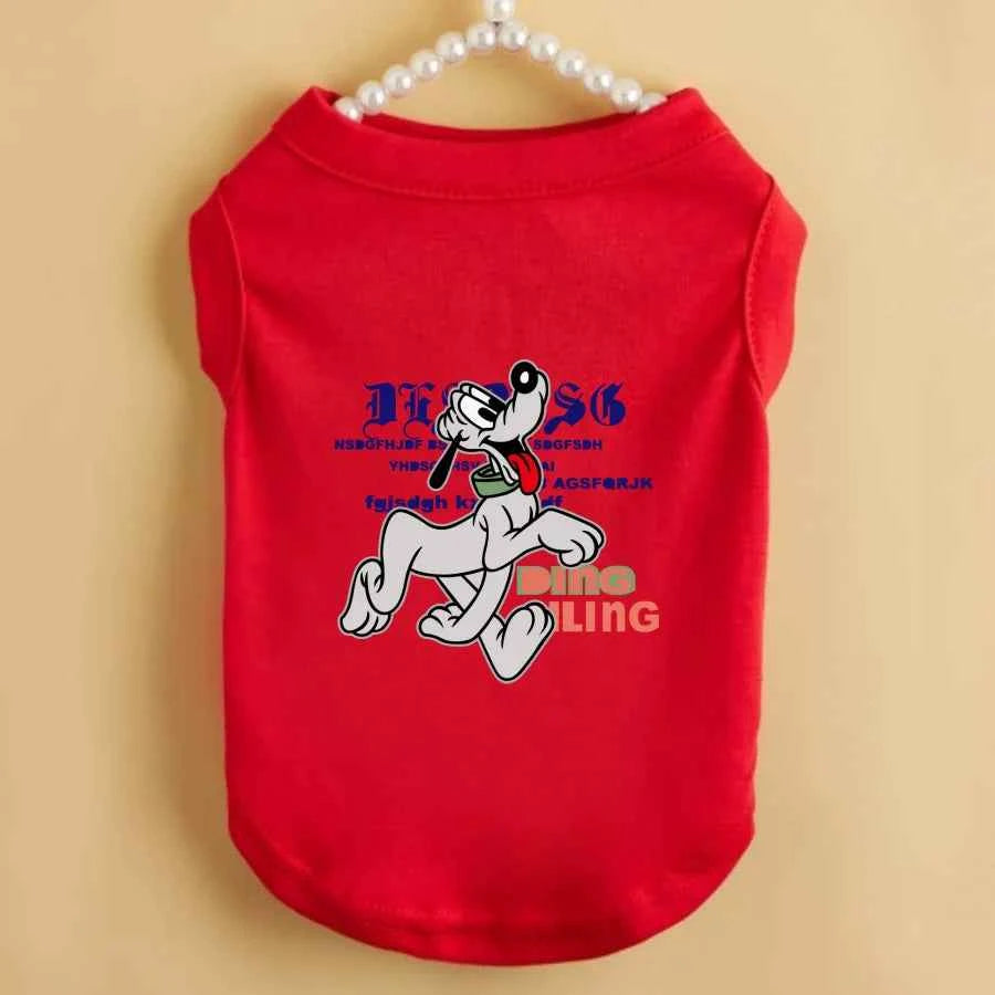1PC  Bruto print pet sleeveless T-shirt, soft and breathable round neck pet vest