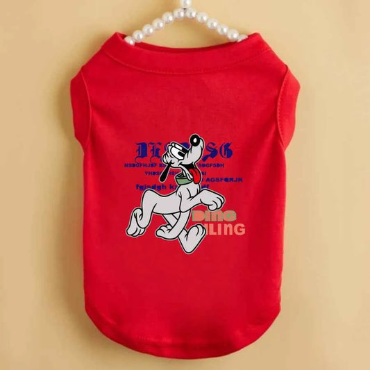 1PC  Bruto print pet sleeveless T-shirt, soft and breathable round neck pet vest