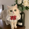 Cute Dog Collar Lace Bowknot Pearl Cat Necklace Sweet Neck Decoration Elegant Gentle Puppy Necktie Kitten Bibs Pet Supplies