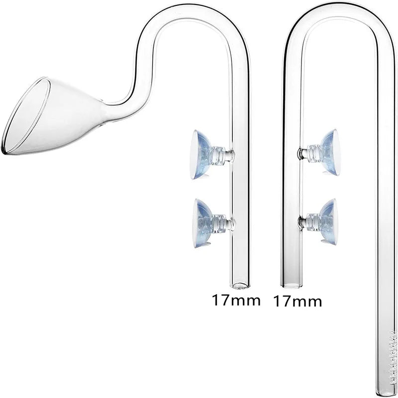 Aquarium ADA Style 13mm 17mm Glass Lily Pipe Inflow Outflow Tube The Glass Inlet Outlet Water Pipe for Fish Tank filter 12/16mm