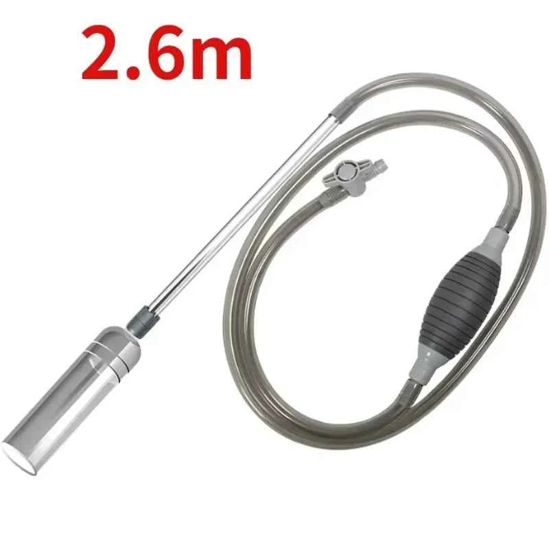 1.5m/1.7m/2.6m Aquarium Manual Water Changer  Fish Tank Air Pump Cleaning Tools Handheld Aquarium Cleaner Vacuum Siphon Pump