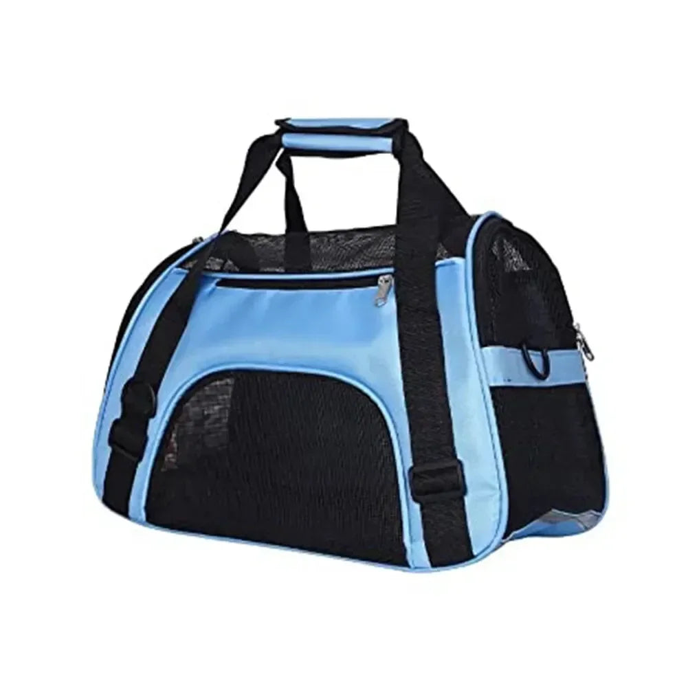 Pet Portable Foldable Four Sided Breathable Mesh Pet Bag Cat and Dog One Shoulder Travel Bag Crossbody Handbag Backpack Cat Bag - Play Paws Toys