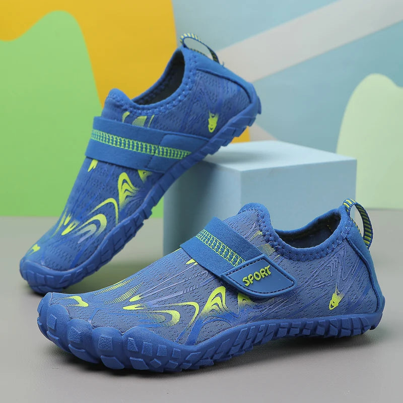 New KID's Summer Wading Shoes Parent-Child Vacation Beach Swimming Shoes Student Quick Drying Beach Game Shoes Aqua Shoes 29-38#
