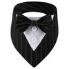 Sucado Handsome Wedding Pet Dog Bandana, Elegant Tuxedo Suit Scarf with Bowtie,  Luxury Formal Engagement Birthday Party Gifts