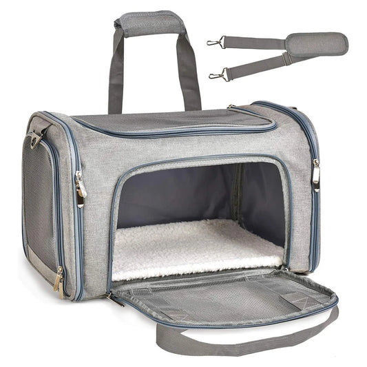 1PC Cat, Dog Carrier for Small Medium Cats Puppies up to 15 Lbs, Collapsible Travel Puppy Carrier - Play Paws Toys