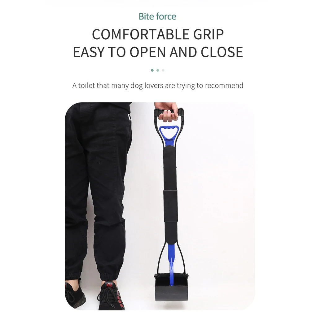 Pooper Scooper For Dog Jaw Clamp Heavy Duty Long Handle Poop Scooper For Dog Puppy Cat Waste Picker Pet Cleaning Shovel Tools