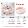 Round Large Dog Bed Winter Warm Plush Dog Bed for Medium Dog House Sleeping Dog Kennel Removable Small Cat Sofa Accessories