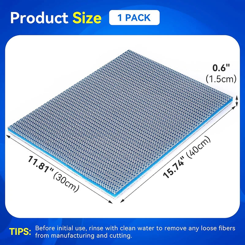 Aquarium 8D Sponge Fish Pond Tank Filter Cotton Pad 8 Layers Cleaning Purifier Water Purification Accessories without Glue
