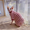 Sphynx Cat Turtleneck Winter Green Sweater Hairless Cat Clothes Thick Warm 4-legged Coat Purple Fleece Jacket for Devon Rex - Play Paws Toys