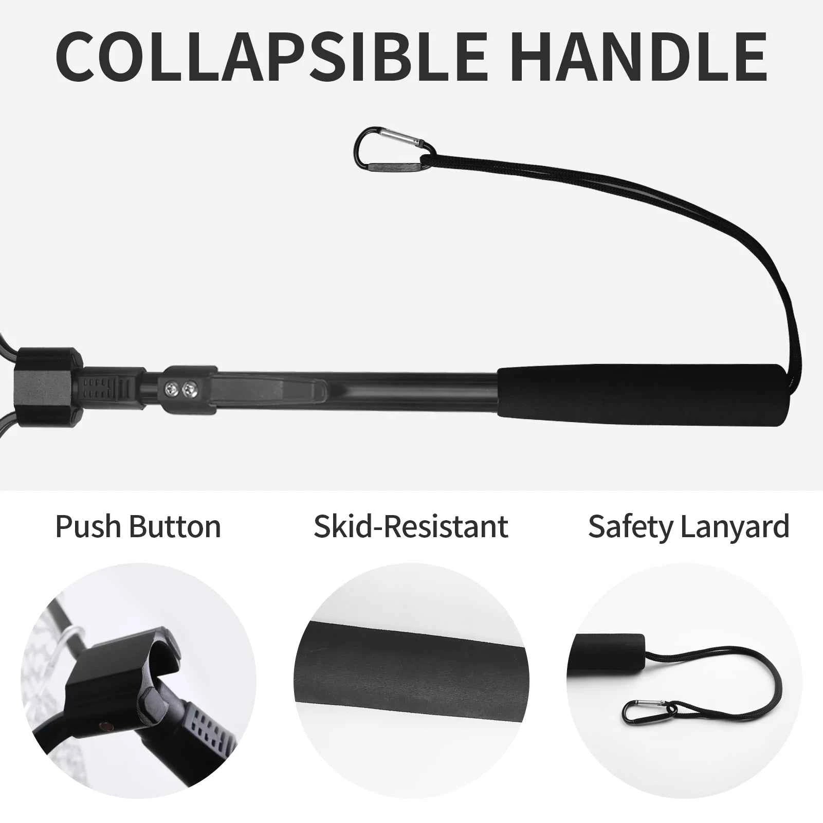 Fishing Tool Kit Durable Silicone Mesh Fishing Net Muti-Function Catch and Release Lightweight Portable Landing Net with Handle