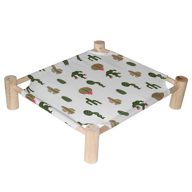 Cat Bed House Outdoor Universal Pet Bed Removable Breathable Pet Hammocks Bed for Cat Small Dog Durable Wood Frame Canvas Beds - Play Paws Toys