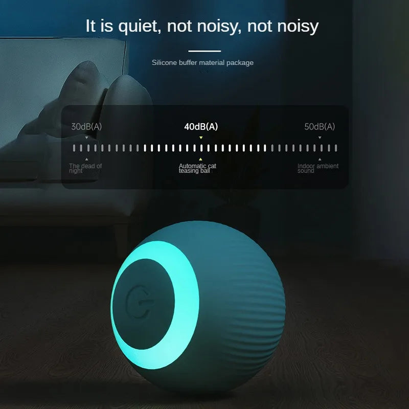 Automatic Moving Cats Toy Interactive Ball Rechargeable Rolling Electric Ball Home Pet  Accessories Things for  Supplies - Play Paws Toys